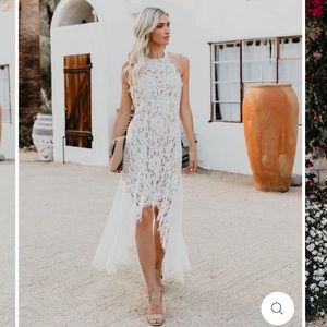 White Bridal High Low Dress